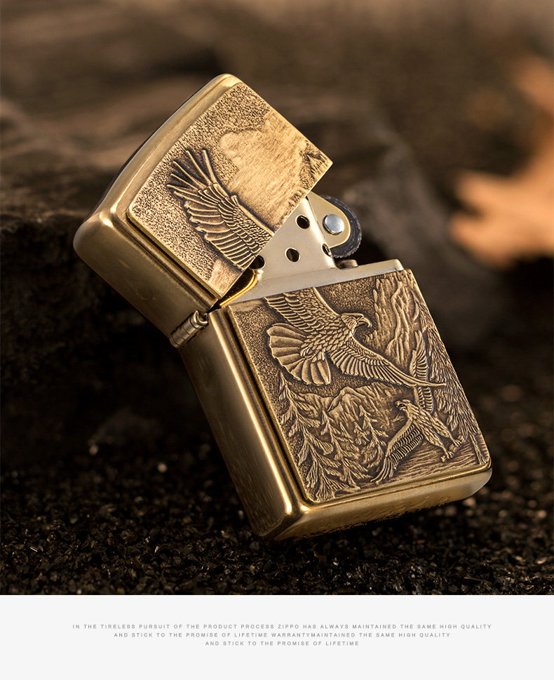 之宝zippo打火机高山鹰煤油防风火机20854