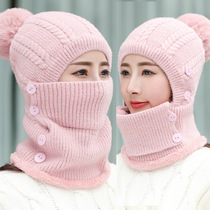 Winter cold mask warm headgear windproof hat female riding equipment ski face protection neck protection bib full face mask