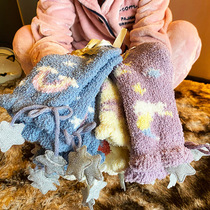 Mountain Residence Notes Flooring Socks Women Winter Home Socks Coral Suede Socks Children Autumn Winter Cute Plush Socks Sleep Socks