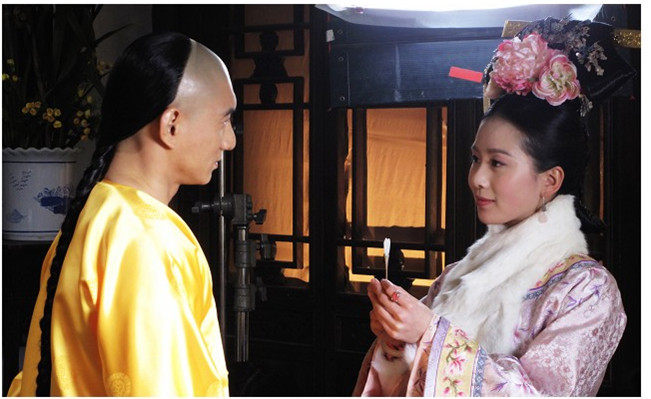 汉服古装风步步惊心若曦同款盘发步摇木兰簪子琉璃 古典发饰发簪_双氙