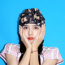 Cloth Bathing Cap Woman Adult 22 years new comfort Comfortable Ear Long Hair without Lehead Anti-Chlorine Easy to wear Spa Swimming Gear