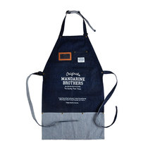 Japanese Mandarine Brothers Fashion Denim Work Apron Pet Beauty Medecine Gardening Restaurant Tide