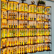 Bar bar wall wine cabinet Wine rack wall-mounted wine glass Wall-mounted semicircular decorative wine shelf display