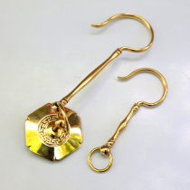 Embroidered eye hook South cage square cage Acacia white eye dark green bright cage hook Wangji handmade brass hook