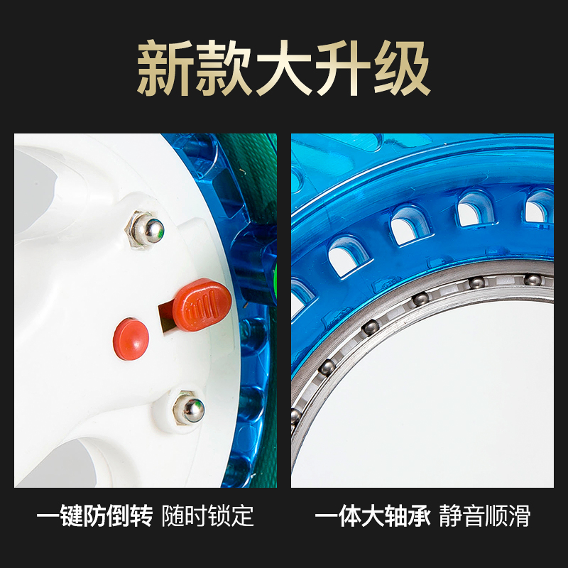 new large bearing mute kite line wheel free skeined send connector hand wheel with kevlar string