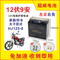 Applicable to Prince 125GN125 12N9-4B Diamond Leopard Silver Leopard Rui Shuang Motorcycle Dry Battery Free Battery
