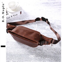 BOMaple New Tide Cards Pocket Mens Single Shoulder Bag Han Edition Outdoor Casual Fashion Trend Crazy Mati Cross Bag