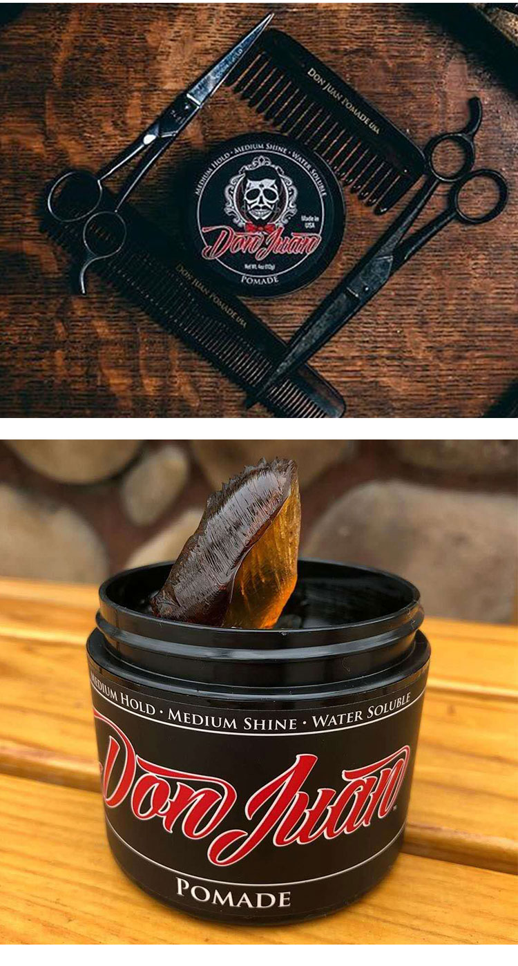 美国don juan pomade唐胡安发油男士强力定型清香油头膏发蜡发油