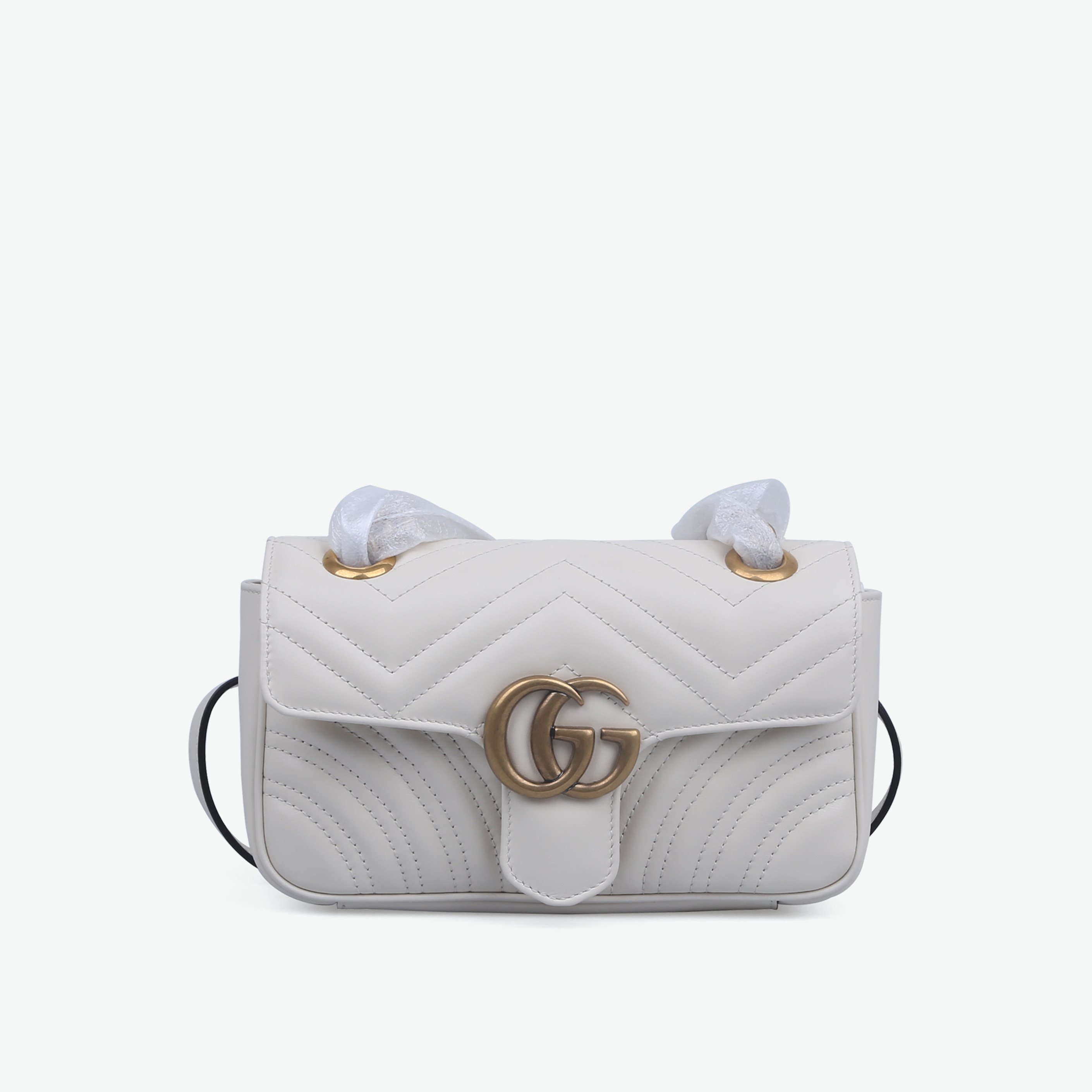 香港直发1b/gucci白色gg marmont挎包22*13*.