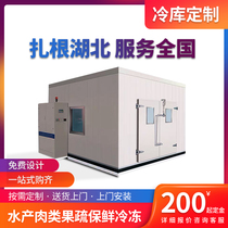 Cold storage complete set of equipment fresh storage fresh vegetables and fruits vermicelli medicine quick freezing warehouse 220V