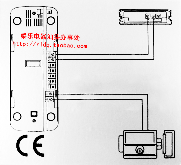 柔乐 一户型对讲门铃带开锁功能 非可视一拖一楼宇电话机rl-3206a_7折
