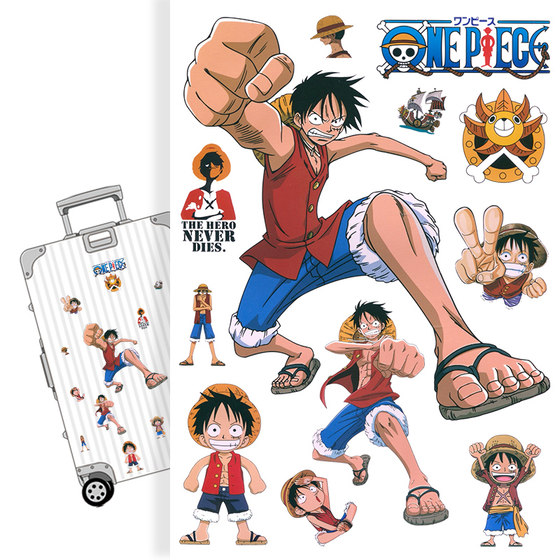 일본 코믹 원 조각 Luffy 만화 스티커는 접착제가없는 자동차 평평한 기타 방수 냉장고 대형 크기 가방 일본 코믹 원 조각 Luffy 만화 스티커는 접착제가없는 자동차 평평한 기타 방수 냉장고 대형 크기 가방