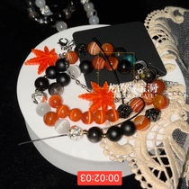 The Treasure Cave of the Dragon|Many Leaves|Original God Doujin Derived Handmade Bracelet Niche Impression Double String Bracelets Can Be Men and Women