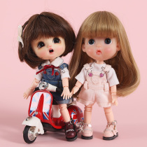 ob11 baby clothes bib pants denim shorts 12 points bjd doll clothes Round Nai molly baby clothes GSC