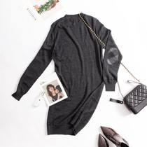 Lithuania selected round collar grid wool skirt 18113005F