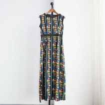 Like luxury round collar forklift dress color 1816869999S