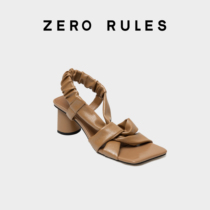 Light luxury sandals environmental protection leather foot leather heel 6 5cm21062356D