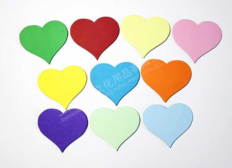 爱心卡纸心形许愿卡教师节贺卡大红桃心留言爱心形卡片彩色硬卡纸