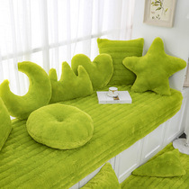 Lengthened fluff floating window cushion window sill cushion balcony mat set to make net red tatami blankets ground mat cushions washable