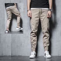 Tide brand 2021 summer thin casual pants trend all-match slim straight leggings all-match small feet overalls men