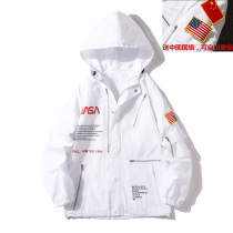 Tide brand autumn and winter nasa joint astronaut functional tooling jacket male pilot cotton suit loose couple cotton coat