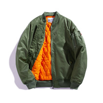 Tide Card 2022 Autumn Winter New Pilot Jacket Man MA-1 Loose Cotton Clothes Plus Cotton Thickened Jacket Baseball Cotton Suit