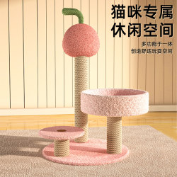 Small cat climbing frame that does not take up space, cat shelf, cat nest, cat tree, one-piece cat scratching post, young cat jumping platform toy supplies