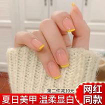 Net red nail patch summer soft hand white nail sticker package finished high-grade waterproof nail