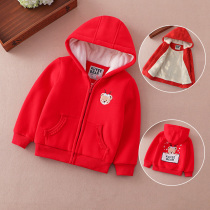 Girls Cotton Coat Autumn Winter New 2022 Korean Style Fleece Hooded Cardigan Baby Thick Casual Zipper Hoodie