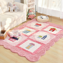 South Korea Korean thickened short plush cartoon cute carpet bedroom full of rectangular bedside crawling mat tatami