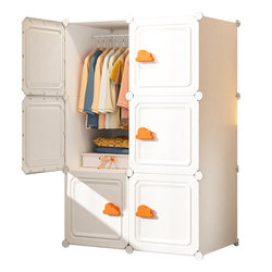 Children's wardrobe bedroom home baby plastic thickened storage cabinet baby assembly girl simple small wardrobe