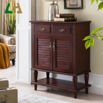 American Solid Wood Shoe Cabinet Locker Locker Locker Multifunctional Living Room Household Shoe Cabinet