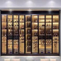 Stainless steel constant temperature wine cabinet with simple design high-end wine rack luxury wine cellar advanced display cabinet red wine cabinet
