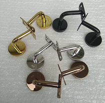 Stainless steel solid wall bracket Solid wood aisle Glass staircase envelope railing column hanging wall handrail accessories Gold-plated