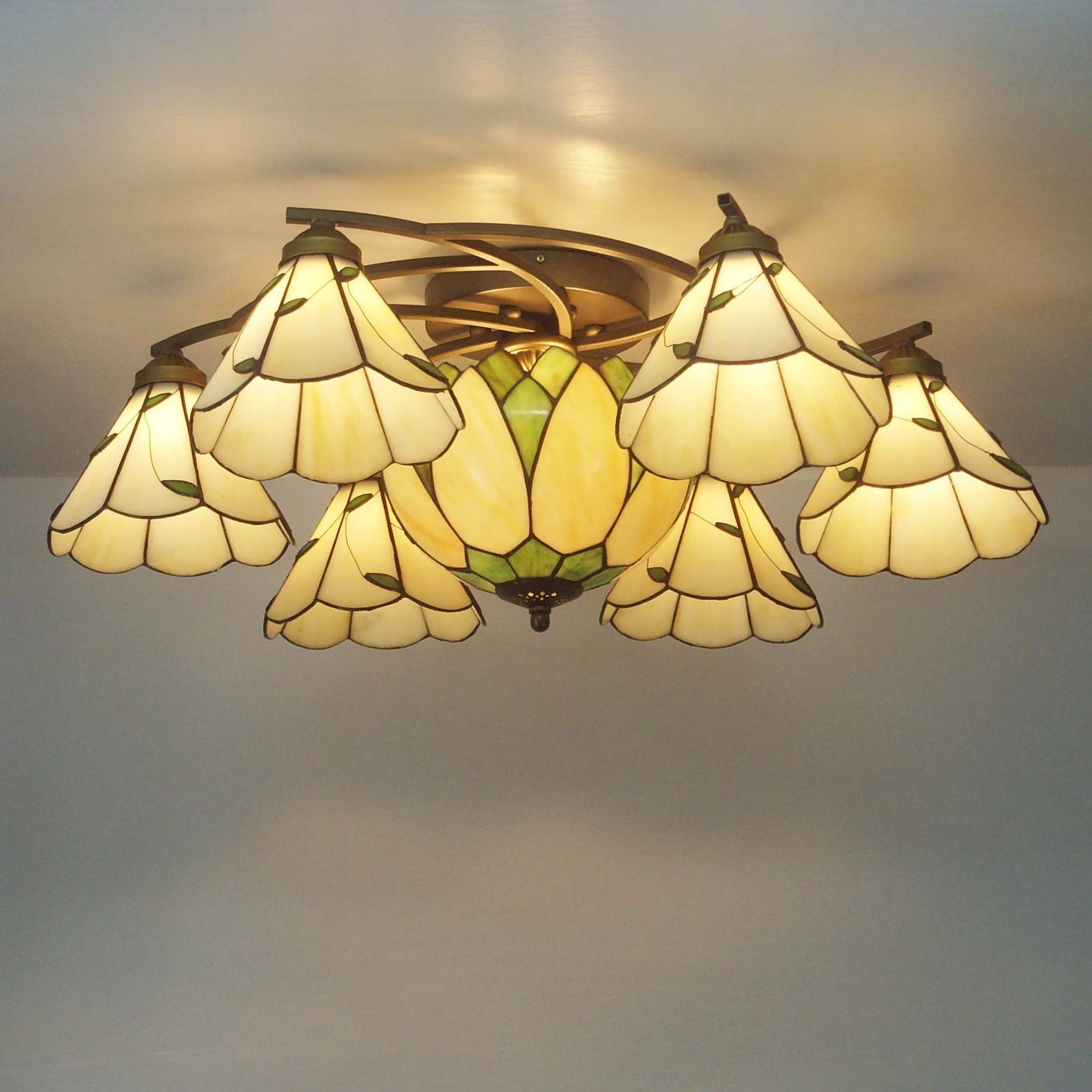 蒂凡尼欧式田园地中海客厅吊灯餐厅卧室美式乡村矮户型led吸顶灯