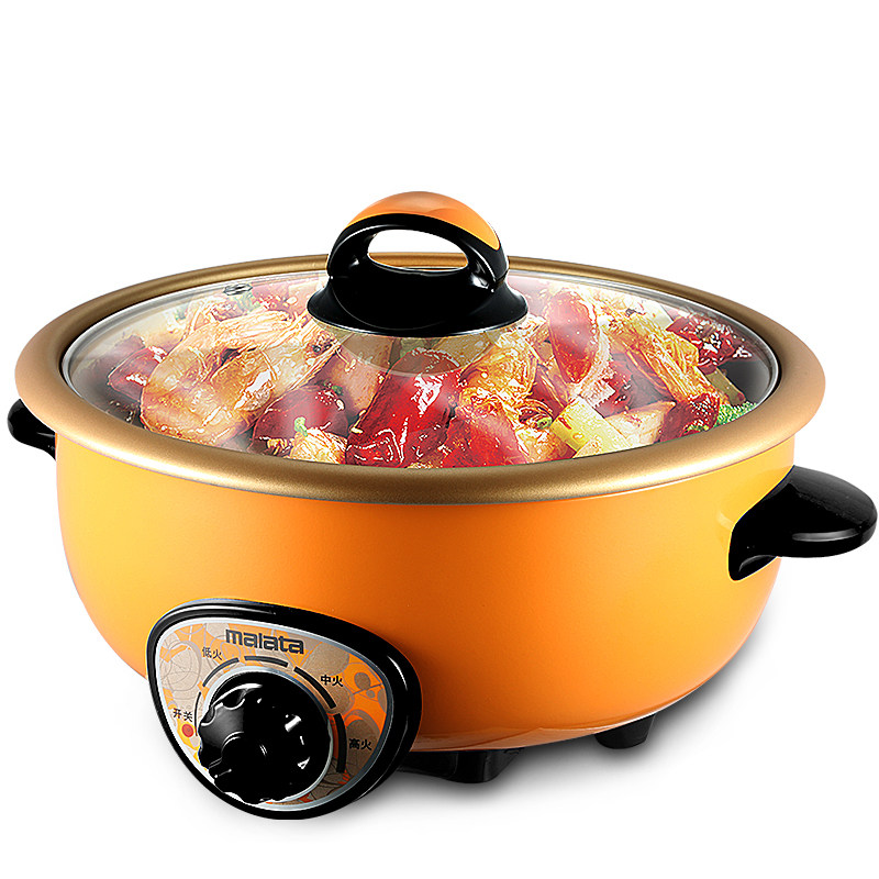 万利达电火锅分体式家用多功能电热锅插电炒锅不粘锅宿舍电锅小型