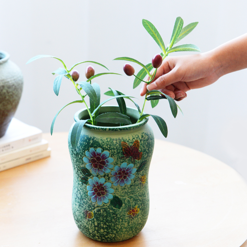 Fleshy ceramic flower POTS, green potted flower pot old high running with large mage, flowers, dried flowers all over the sky star vase