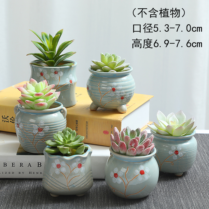 TaoXin language element burn coarse pottery breathable meaty plant flowerpot wining just large fleshy flowerpot platter green plant POTS