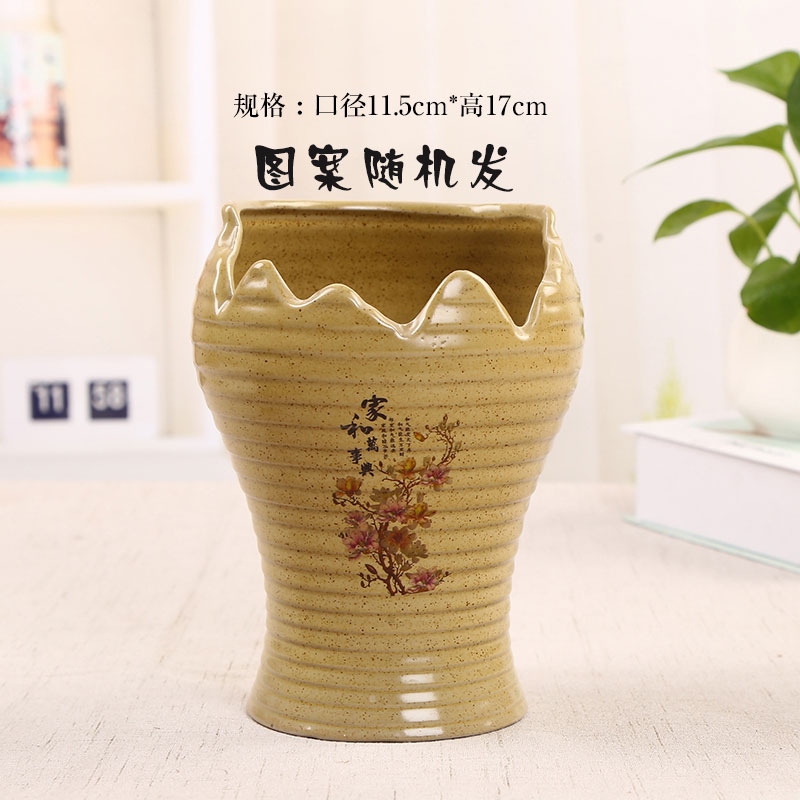 Move contracted fleshy flower pot green plant pot ware has high running with large old ceramic flower POTS dry flower vase