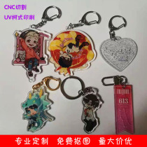 Custom acrylic keychain custom double-sided UV offset printing Transparent memorial pendant custom key chain custom