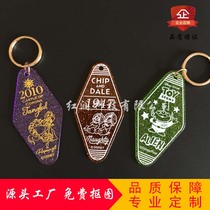 Diamond room card color color acrylic cartoon advertising keychain hanging key ring printing to map customization