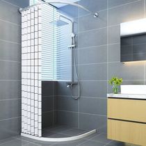 U-shaped bathroom curtain rod thickened European bath free hole girls suit creative bathroom curtain waterproof partition curtain