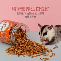 Freeze-dried breadworm honey-ladger squirrel hamster hedgehog snack supplies freeze-dried yellow mealworm barreled turtle fish feed