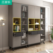 Modern Nordic simple combination bookcase Study Simple assembly bookshelf Single door double door three door storage locker