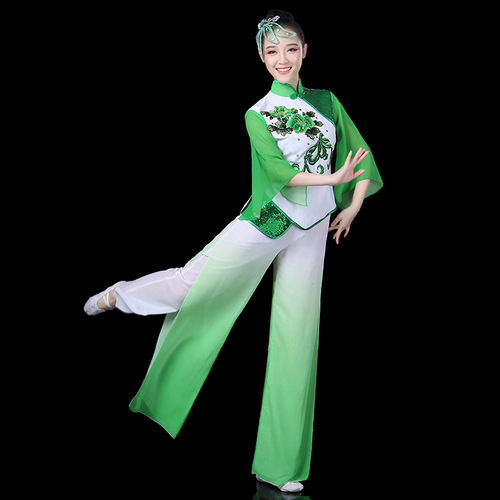 Chinese folk dance costumes for women Yangko costume performance costume middle aged and elderly Fan Dance Costume national style square dance suit female adult