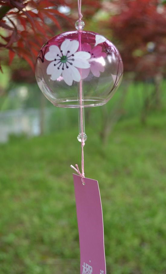 家居毕业女生礼物活动卧室装饰日本日式风铃挂饰创意玻璃风铃樱花