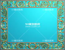 BK-381 Eurostyle Ocean Flower Rims Wood Carving Fine Sculpture embossed figure JDP grayscale photo BMP engraving picture