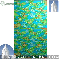 Risers Xiangyun Full Cloud Back Panel Fine Sculpture Plot Grayscale Jade Sculpture embossed Stone Sculpture Auspicious Cloud Color Gate Screen