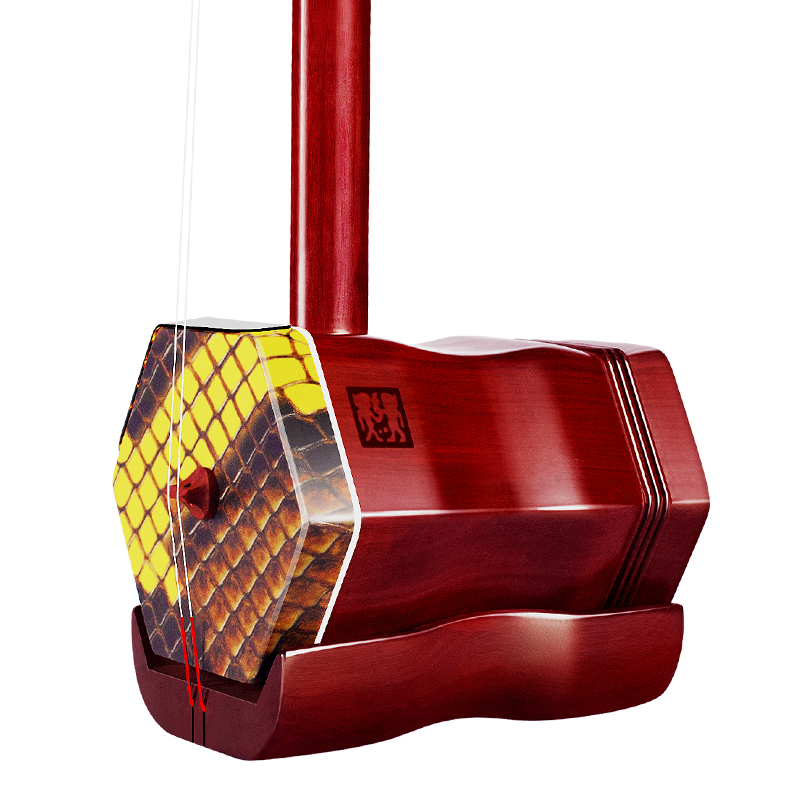 聞韶四星小葉紫檀二胡樂器成人演奏專業龍膜二胡蘇州二胡廠家直銷