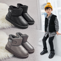 Next kiss children's snow boots for boys and girls waterproof anti-slip winter thick fleece baby cotton shoes with fur